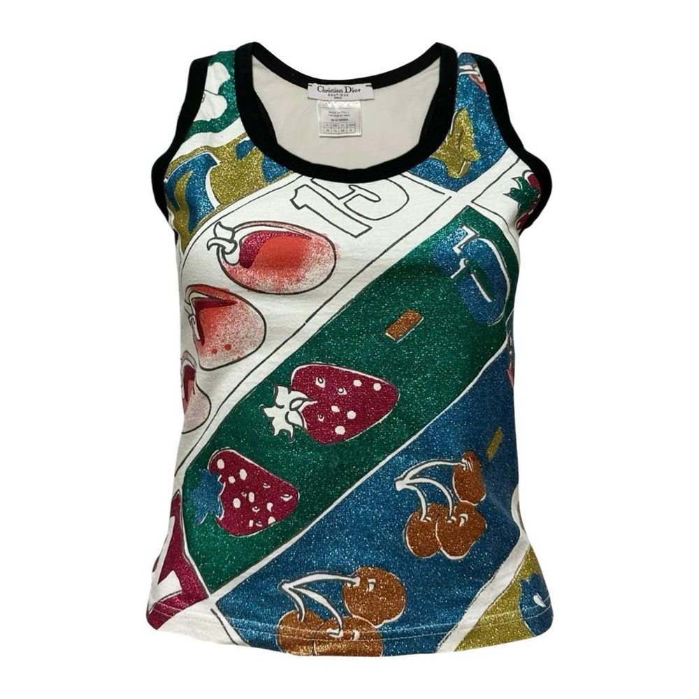 Dior Colorful Graphic Tank Top